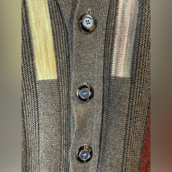 Vintage Porto Cruz Brown Wool Blend Cardigan Medium 90s Eclectic Grampa Cottage - Picture 4 of 7